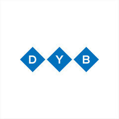 DYB letter technology logo design on white background. DYB creative initials letter IT logo concept. DYB setting shape design
