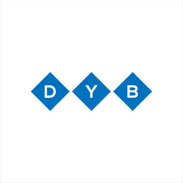 DYB letter technology logo design on white background. DYB creative initials letter IT logo concept. DYB setting shape design
