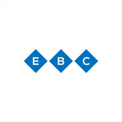 EBC letter technology logo design on white background. EBC creative initials letter IT logo concept. EBC setting shape design
