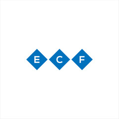 ECF letter technology logo design on white background. ECF creative initials letter IT logo concept. ECF setting shape design

