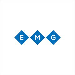 EMG letter technology logo design on white background. EMG creative initials letter IT logo concept. EMG setting shape design

