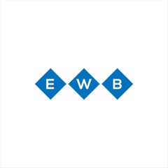 EWB letter technology logo design on white background. EWB creative initials letter IT logo concept. EWB setting shape design
