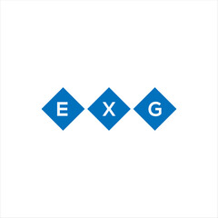 EXG letter technology logo design on white background. EXG creative initials letter IT logo concept. EXG setting shape design
