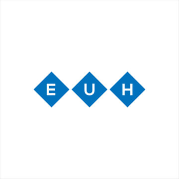 EUH letter technology logo design on white background. EUH creative initials letter IT logo concept. EUH setting shape design
