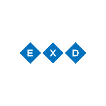 EXD letter technology logo design on white background. EXD creative initials letter IT logo concept. EXD setting shape design
