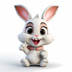 easter bunny 3d rendered