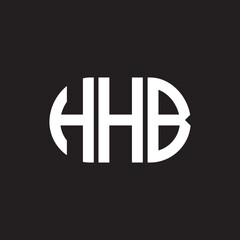 HHB letter technology logo design on black background. HHB creative initials letter IT logo concept. HHB setting shape design
