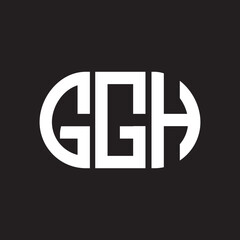 GGH letter technology logo design on black background. GGH creative initials letter IT logo concept. GGH setting shape design
