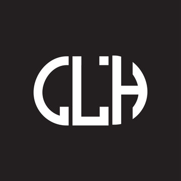 CLH letter technology logo design on black background. CLH creative initials letter IT logo concept. CLH setting shape design

