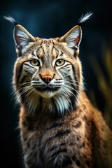 Obraz premium Bobcat in its Natural Habitat. Majestic Portrait. Wildlife Animal. Generative ai