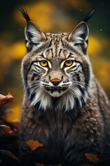 Fototapeta premium Bobcat in its Natural Habitat. Majestic Portrait. Wildlife Animal. Generative ai