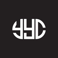 Fototapeta premium YYC letter technology logo design on black background. YYC creative initials letter IT logo concept. YYC setting shape design 