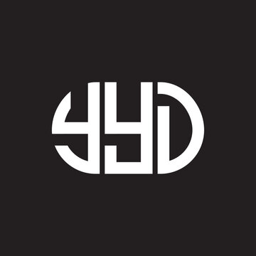 YYD letter technology logo design on black background. YYD creative initials letter IT logo concept. YYD setting shape design
