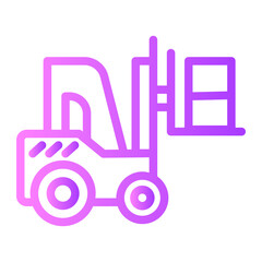 Forkliftforklift line icon