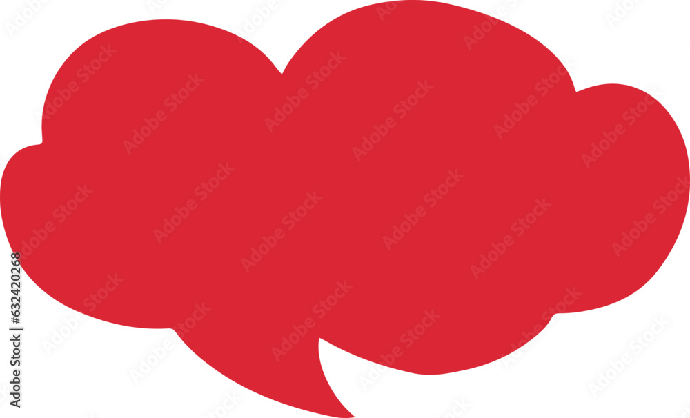 Poster vector speech bubble icon red color
