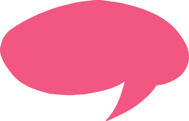 Vector speech bubble icon pink color