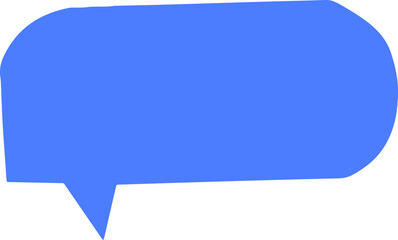 Vector speech bubble icon blue color