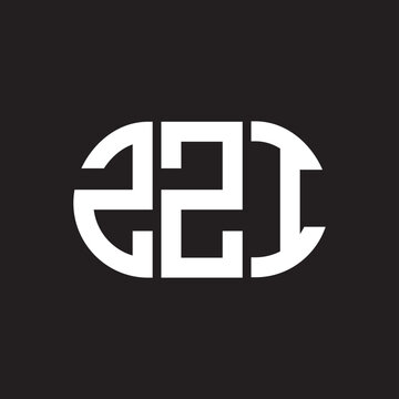 ZZI letter technology logo design on black background. ZZI creative initials letter IT logo concept. ZZI setting shape design
