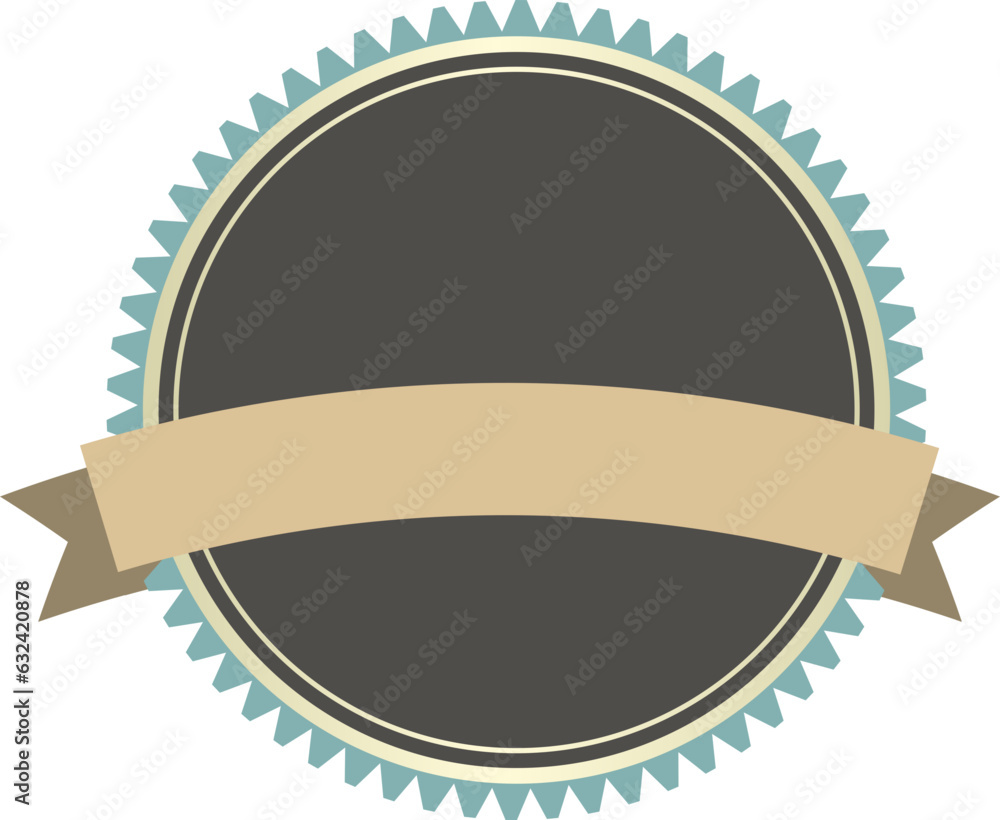 Aufkleber Vector blank frame label and ribbon