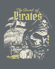 Pirates Streetwear Graphic Vector Art, Illustration and Graphic