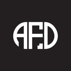 AFD letter technology logo design on black background. AFD creative initials letter IT logo concept. AFD setting shape design
