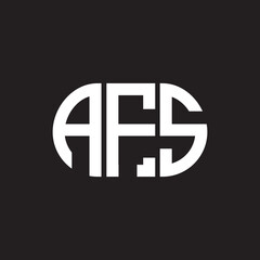 AFS letter technology logo design on black background. AFS creative initials letter IT logo concept. AFS setting shape design
