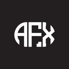 AFX letter technology logo design on black background. AFX creative initials letter IT logo concept. AFX setting shape design
