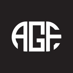 Obraz premium AGE letter technology logo design on black background. AGE creative initials letter IT logo concept. AGE setting shape design 