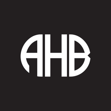 AHB letter technology logo design on black background. AHB creative initials letter IT logo concept. AHB setting shape design
