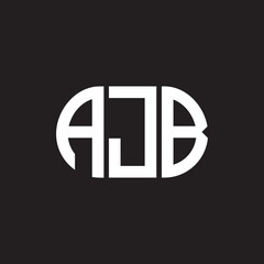 AJB letter technology logo design on black background. AJB creative initials letter IT logo concept. AJB setting shape design

