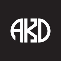 AKD letter technology logo design on black background. AKD creative initials letter IT logo concept. AKD setting shape design
 