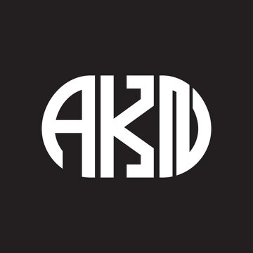 AKN letter technology logo design on black background. AKN creative initials letter IT logo concept. AKN setting shape design
