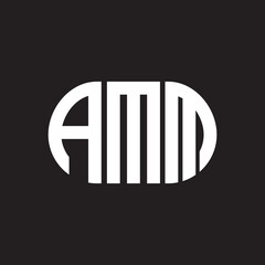 AMM letter technology logo design on black background. AMM creative initials letter IT logo concept. AMM setting shape design
