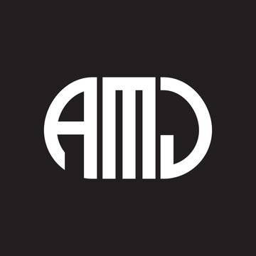 AMJ letter technology logo design on black background. AMJ creative initials letter IT logo concept. AMJ setting shape design
