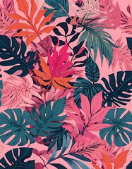 Abstract Seamless Tropical Pattern