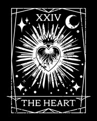 The Heart Tarot Card Vector Art, Illustration and Graphic