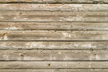 Texture of horizontal wooden planks. Old wooden boards.