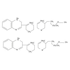 line art chemical formula isolated thin line biochemistry structure. Vector science, line art design formulas on a white backgraound