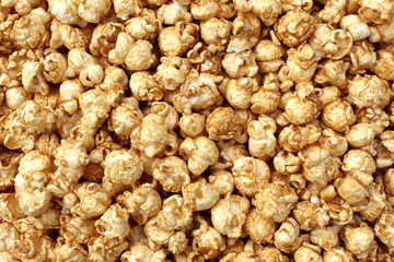 Texture of sweet popcorn flakes.