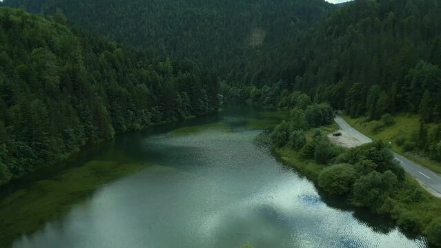 Hiking near a lake in Autria