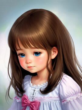 fine detail hyper realistic children precious moments photo generated by AI.    The photo captured the innocence and cuteness of the kid.