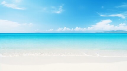 Fototapeta premium Generative AI : Empty sea and beach background with copy space