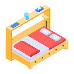 Pack of Bedroom Isometric Icons  

