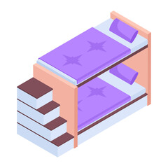Pack of Bedroom Isometric Icons  

