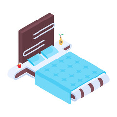 Pack of Modern Bedrooms Isometric Icons  

