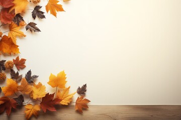 Naklejka na ściany i meble Realistic Autumn Background, Embrace the Season's Beauty Created with Generative AI