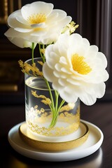 white flower in a vase