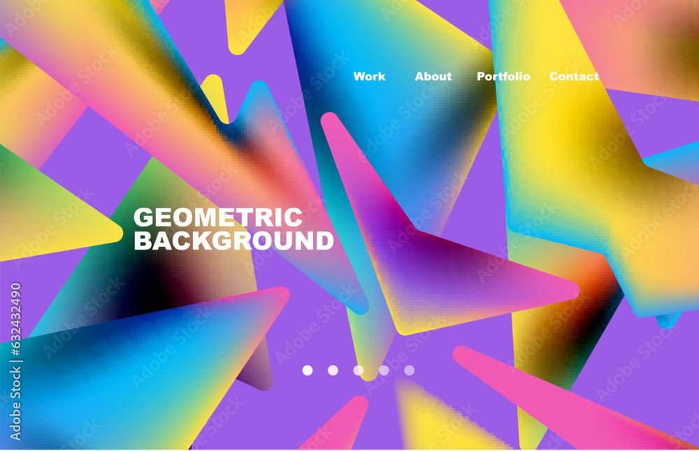 Wall mural broken pieces abstract background. trendy background for your landing page design, concept of web pa