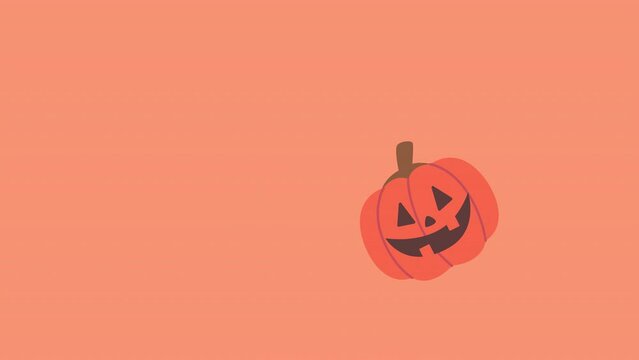 pumpkins moving to celebrate Halloween celebrities' holiday greetings. isolate alpha vector cartoon animation.