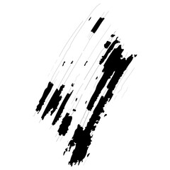Grunge Hand Drawn Paint Stroke. Brush Scribble Vector Illustration.